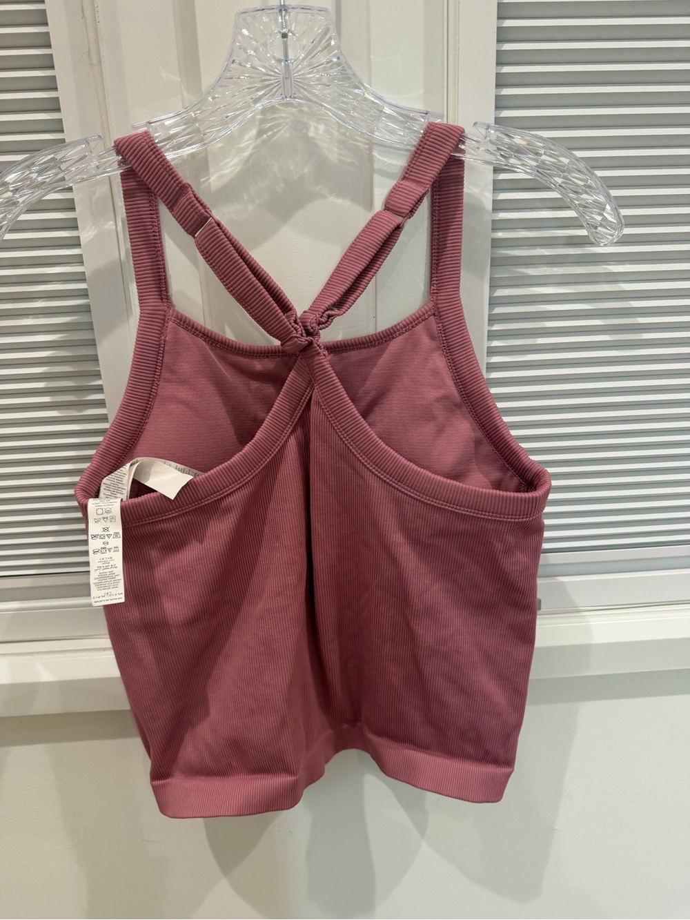 ALO Yoga Dusty Rose Ribbed Tank Top - Picture 2 of 3
